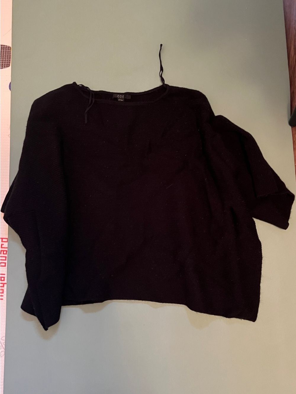 CO Black Boxy Crewneck Sweater